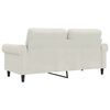 vidaXL 2-Sitzer-Sofa Creme 140 cm Samt
