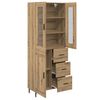vidaXL Highboard mit Schubladen 2 pcs Artisan-Eiche Holzwerkstoff