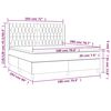 vidaXL Boxspringbett mit Matratze & LED Dunkelgrau 180x200 cm Stoff