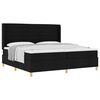 vidaXL Boxspringbett mit Matratze Schwarz 200 x 200 cm Stoff