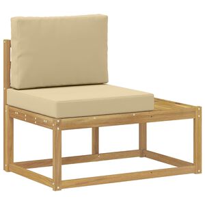 vidaXL Outdoor End Sofa Wei&szlig; 91 x 63 x 73 cm Massivholz Akazie