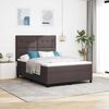 vidaXL Boxspringbett mit Matratze Dunkelbraun 140 x 190 cm Stoff