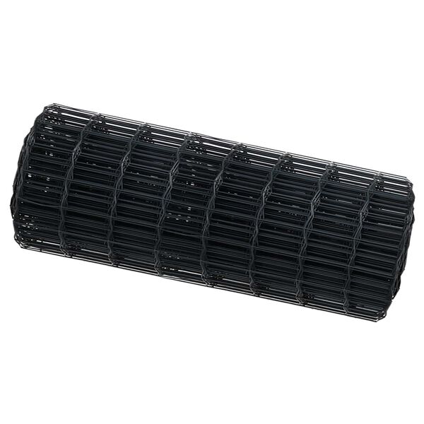 vidaXL Eurozaun Grau 0,4 x 25 m PVC-beschichtetes Eisen