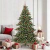 vidaXL K&uuml;nstlicher klappbarer Weihnachtsbaum Gr&uuml;n 180 cm PVC und Stahl