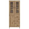 vidaXL Highboard mit Schubladen 2 pcs Artisan-Eiche Holzwerkstoff