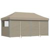 vidaXL Partyzelt Pop-up 580 x 292 x 315 cm Taupe Oxford-Stoff