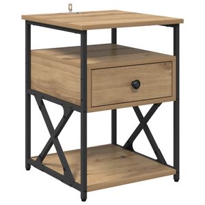 vidaXL Nachttisch Artisan-Eiche 40 x 42 x 55 cm Holzwerkstoff