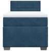 vidaXL Boxspringbett mit Matratze Blau 90x190 cm Samt