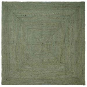 vidaXL Bereichsteppiche Quadratisch Olive Gr&uuml;n 240 x 240 cm Jute