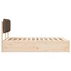 vidaXL Bettgestell mit gepolstertem Kopfteil Taupe 120 x 200 cm