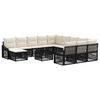 vidaXL Gartensofa-set 13 Stk. Schwarz Poly-Rattan