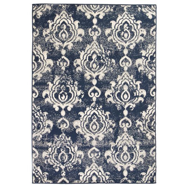 vidaXL Teppich Modern Barock-Ornamente Vintage 80 x 150 cm Beige/Blau