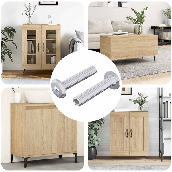 vidaXL Schraube mit Sperre Uni 2 pcs Silber M6 x 30 mm Stahl