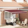 vidaXL Markise Manuell mit LED Weinrot 300x250 cm