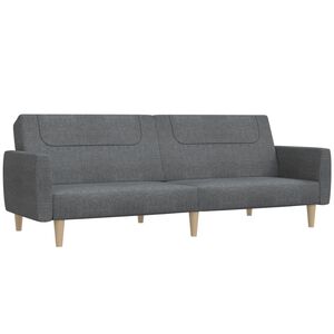 vidaXL Schlafsofa 2-Sitzer Hellgrau Stoff