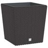 vidaXL Pflanzk&uuml;bel mit herausnehmbaren Einsatz Braun 21/32 L PP-Rattan