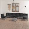 vidaXL 8-tlg. Garten-Lounge-Set mit Kissen Massivholz Kiefer