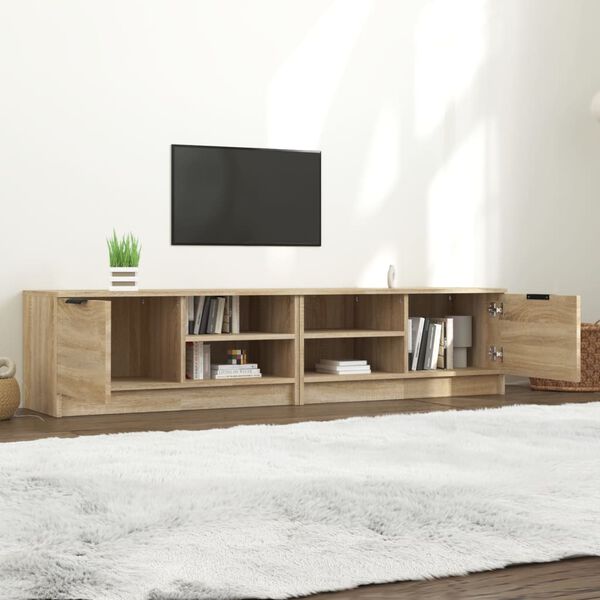 vidaXL TV-Schränke 2 Stk. Sonoma-Eiche 80x35x36,5 cm Holzwerkstoff