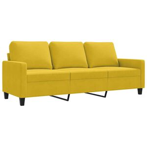 vidaXL 3-Sitzer-Sofa Gelb 180 cm Samt