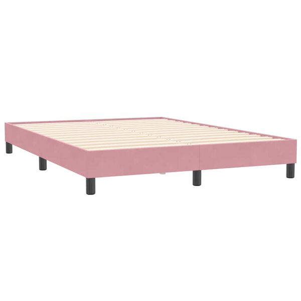 vidaXL Bettgestell ohne Matratze Rosa 160x210 cm Samt