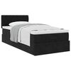vidaXL Ottoman-Bett mit Matratze Schwarz 80x200 cm Samt