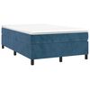 vidaXL Boxspringbett mit Matratze Dunkelblau 120x200 cm Samt