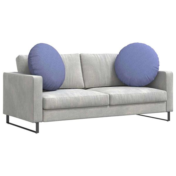 vidaXL Sitzkissen 2 pcs Jeans blau &Oslash;60 x 21 cm Stoff