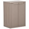 vidaXL Gartenschrank Braun 65x45x88 cm PP Holz-Optik