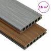 vidaXL WPC Terrassendielen mit Zubeh&ouml;r Braun und Grau 16 m&sup2; 2,2 m