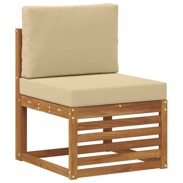 vidaXL Outdoor-Sofagarnitur mit Kissen 5 St&uuml;ck Natur und Beige