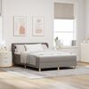 vidaXL Boxspringbett mit Matratze Taupe 140 x 190 cm Stoff