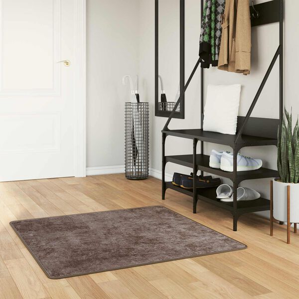 vidaXL Teppichl&auml;ufer MARSA Grau 100 x 100 cm Polyester und PVC