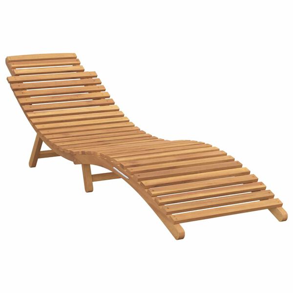 vidaXL Garten Sonnenliege Braun 198 x 55 x 58,5 cm Massivholz Teak