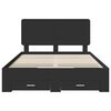 vidaXL Bettrahmen mit Kopfteil Schwarz 160 x 200 cm Holzwerkstoff