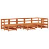 vidaXL Garten-Lounge-Set 8 pcs Wachsbraun Massives Kiefernholz