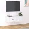 vidaXL TV-Wandschrank Weiß 80x36x25 cm Holzwerkstoff