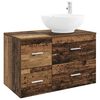 vidaXL Badezimmerm&ouml;bel-Set 2 stk. Altholz Holzwerkstoff