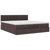 vidaXL Ottoman-Bett mit Matratze Dunkelbraun 200x200 cm Stoff