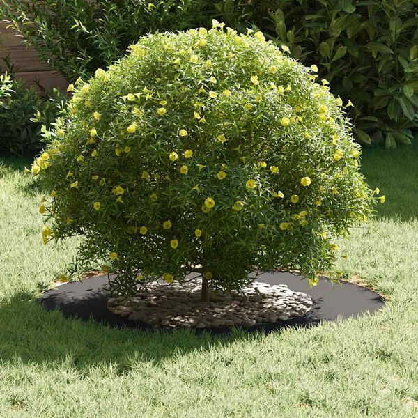 vidaXL geeignet f&uuml;r flachen Baumring Schwarz &Oslash;40 / 70 cm Stahl