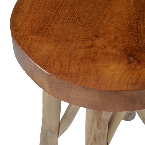 vidaXL Hocker Braun Massivholz Teak