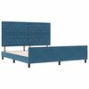 vidaXL Boxspringbett mit Kopfteil Dunkelblau 180 x 200 cm Samt