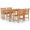 vidaXL 5-teiliges Garten-Ess-Set 180 x 90 cm Massivholz Teak