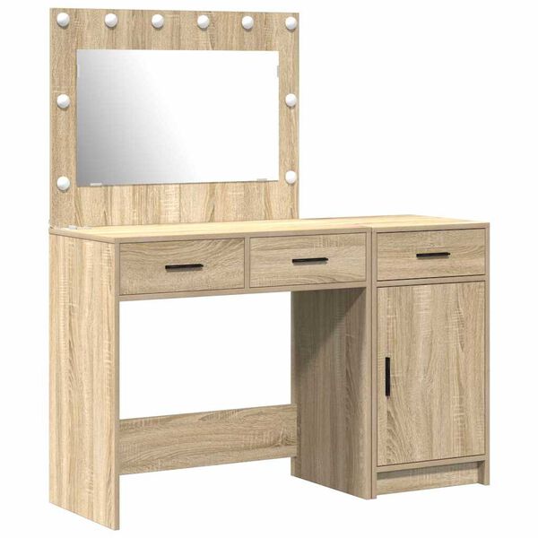vidaXL Schminktisch mit T&uuml;r 2 pcs Braun 40 x 41 x 75 cm Holzwerkstoff