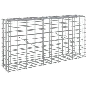 vidaXL Gabione mit 3,5 mm Draht und 5x10 cm Maschen 100x20x50 cm