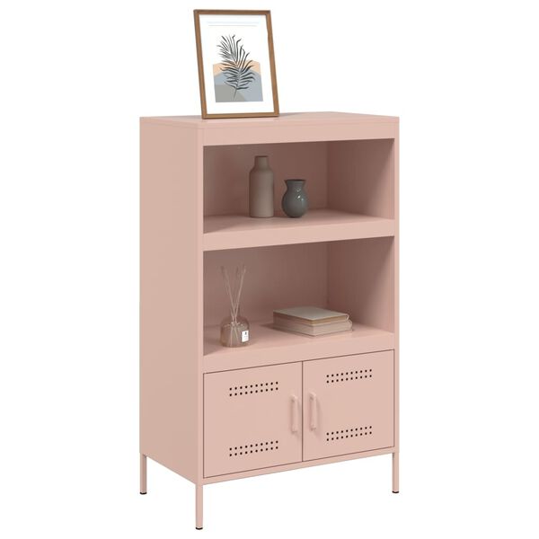 vidaXL Highboard Rosa 68x39x113 cm Stahl