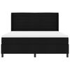vidaXL Boxspringbett mit Matratze Schwarz 200 x 180 cm Stoff