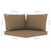 vidaXL 8-tlg. Garten-Lounge-Set mit Taupe Kissen