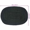 vidaXL Bereichsteppiche Oval Schwarz 205 x 305 cm Jute
