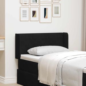 vidaXL Kopfteil Ohr Schwarz 40,5 x 40,5 x 4 cm Samt