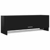 vidaXL Kleiderschrank Hochglanz-Schwarz 100x32,5x35 cm Holzwerkstoff